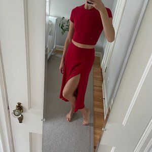 Reformation Crop and Skirt Set